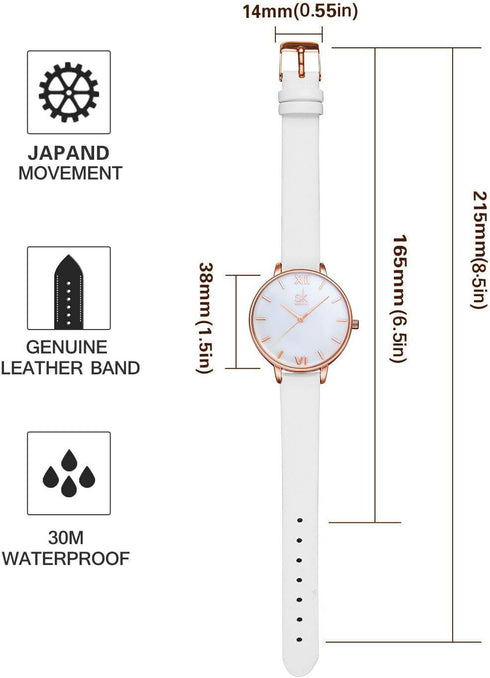 Creative Simplicity Women Watch Genuine Leather Elegant Women Watches Ladies Business Wristwatch...