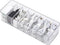 Yesesion Clear Plastic Cable Organizer Box with Adjustment Compartments, Desk Accessories Storage Case with 10 Wire Ties for Drawer, Office Suppli...