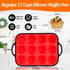 CAKETIME Silicone Muffin Pan with Metal Reinforced Frame Regular Size Muffin Pan with Handle Easy to Move 12 Cups for Baking Nonstick Muffin Tin B...