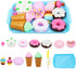 Play Food Sets for Kids Kitchen - Kitchen Accessories for Kids - Toy Food - Pretend Play Plastic Desserts Cake Ice Cream and Donuts - Educational ...