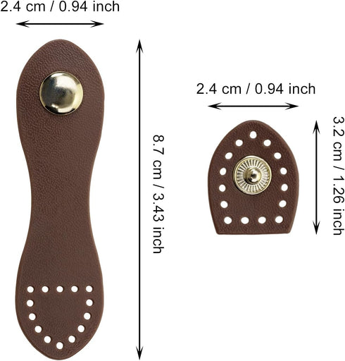 Tupalizy 6 Sets Snap Buttons Bag Strap Sew On Snaps Buckles Fasteners Closure Tabs for Sewing Bags Purse Wallets Handbags Leather Crafting Journal...
