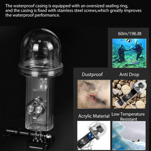 Mugast Camera Waterproof Case, Double Connector Drop Resistant Diving Cover 60M Waterproof Shell Case for Osmo Pocket......