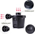 FMS Electric Air Pump 12V DC/ 100-240V AC with 4 Nozzles Portable Quick-Full Inflator/Deflator Air Pump for Outdoor Camping, Air Mattress Bed, Cus...