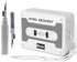 Case Cover Compatible with AirPods Pro Case 2023/2022/2019, Case with Cleaner Kit Lanyard, Cassette Tape Design Soft Silicone Cover, Shock-Absorbi...