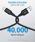 USB C Cable 3ft, 3-Pack, 3A Fast Charging, USB A to Type C Charger Cable Braided for iPhone 15 Pro Max/Plus, for Samsung Galaxy S24 S23 S22 S21 S2...