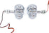 Motorcycle 10mm Screw Skull Head LED Amber Turn Signal Indicator Light (Chrome)...