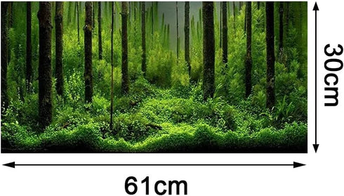 PVC Adhesive Underwater Forest Tank Background Poster Fish Tank Decorations Background Pictures Aquarium PVC Adhesive Poster for Fish Tank...