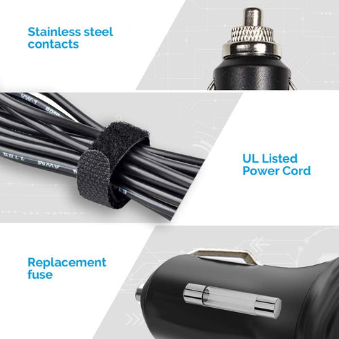 PumpMom 12 Volt Car Adapter for Motif Luna Breast Pumps, Replacement Vehicle Lighter Power Adapter Charger for Motif Luna(8 Ft Long Cord)...