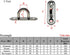 Pad Eye Plates U Shaped Hook M8 Oblong Anchor Staple Ring Fastener Snap Screw Welded Well Hold up Climate Strong No Location Limited for Hammock S...
