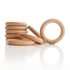 bopoobo Wooden Rings Natural Beech for Craft, Unfinished Wood Ring Circle Rings for DIY Baby Teething Toys, Baby Wooden Teether Accessories, Penda...