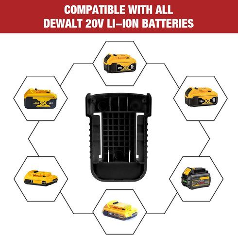 2 Pack USB Charger Adapter for Dewalt 20V Li-ion Battery with USB Output & Type-C Fast Charging Interface(Adapter Only)...