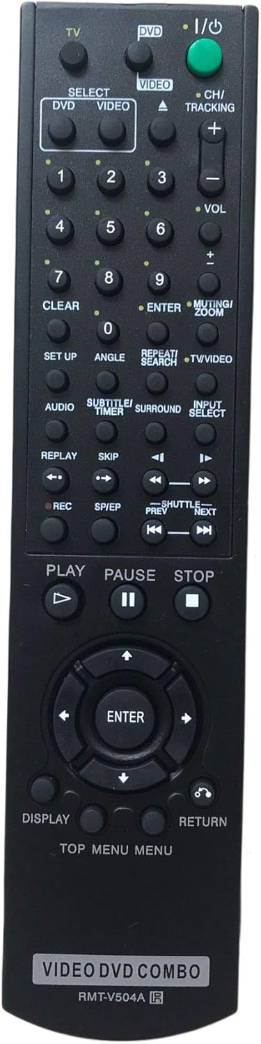 Replacement Remote Control for Sony SLV-D201 SLV-D201P SLV-D300 SLV-D300P SLV-D3009 HTDDW650P DVD-VCR Combo Player...