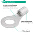 420pcs Non-Insulated Ring Terminals & Fork Connector Kit 22-16/16-14/12-10 Gauge Wire Lugs Battery Cable Terminals Wire Crimp Connectors High Temp...