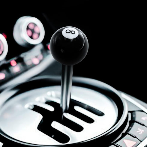 HiSport Black 8 Ball Gear Shift Knob, Round Shifter Knobs Black Billiard 8 Style Universal 4 5 6 Speed with 3 Adapters for Manual Car (M 8 * 1.25,...