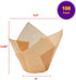DecoPac Natural Tulip Cupcake Liners, Elegant Baking Cups, 3", Oven-Safe Baking Paper For Muffins, Cupcakes, Candy, Wedding, Birthday, Holiday, Pa...