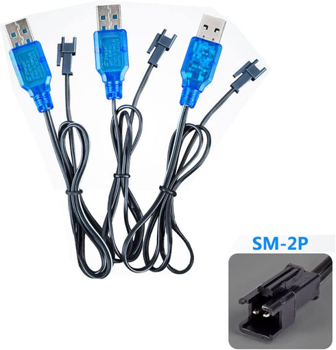 3.7V 800mA Fast USB Charger Cable with SM-2P Connector Plug fit for 3.7V 500mAh 800mAh 1500mAh Lithium Lipo Battery 3.7V Fast USB......