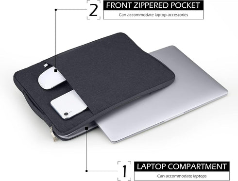 11 Inch Laptop Sleeve Carrying Case with Pocket Handle for 11 inch Mac Acer Asus Dell Chromebook VivoBook HP Stream Samsung Chromebook 2 3 4, 12 i...