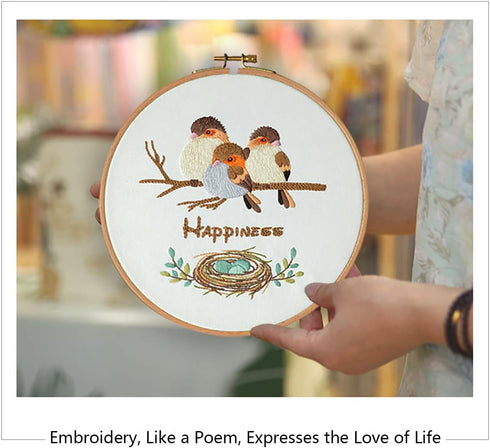 3 Piece Embroidery Kit,Beginner Crochet Kit with Embroidery Pattern Embroidery Hoop,Cross Stitch Kit,Adult Crochet Kit,Hand Embroidery Kit,Arts an...