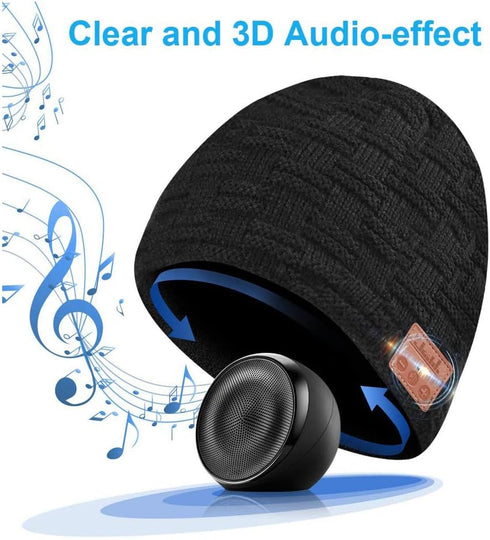 Stocking Stuffers Bluetooth Hat for Men Bluetooth Beanie Hat Gifts for Men Women Fit for Fishing Running Skating Winter Outdoor Sports fit for Men...