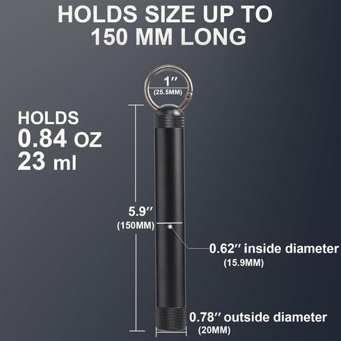 Airtight Container - Metal Storage Bottle Tube Container - Waterproof Holder Case - Keychain Storage Tube -Multipurpose Aluminum Container Outdoor...