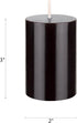 Mega Candles 6 pcs Unscented Solid Black Pillar Candles, Hand Poured Premium Wax Candle 2 Inch x 3 Inch, Home Décor, Spas, Weddings, Celebrations,...
