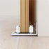 JUBEST Barn Door Floor Guide - Satin Nickel Adjustable Roller Wall Mounted Floor Guide for Door Thick Up to 2 1/8 inches, Flush Bottom Design, Smo...