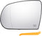 X AUTOHAUX Car Rearview Left Driver Side Mirror Glass Replacement W/Backing Plate Heated White Glass for Jeep Cherokee 2014-2019 for Jeep Compass ...