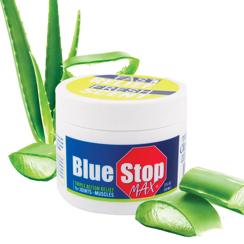 Blue Stop Max Muscle & Joint Relief Gel: Fast-Acting Sore Muscle, Back & Neck Relief Cream, Numbing Emu Oil Formula for Ankle, Leg Cramps, Tennis ...