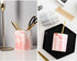 WAVEYU Pink Pen Holder for Girls, Marble Ceramic Pencil Cup, Desk Organizer Decor for 2023 Graduates, Durable Makeup Brush Holder for Office, Scho...