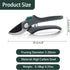 8" Bypass Pruning Shears Gardening Pruners Heavy Duty Secateurs Clippers Handheld Garden Tools for Rose Flower Plants Trimming, 1 Inch Cut...