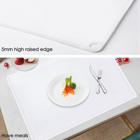 Translucent Baking Mats for Kitchen Counter-Food Grade Kids Dinner Table Placemat Silicone Mats for Crafts Non-Slip Countertop Protector Mat with ...