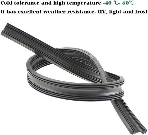 Car Frameless Windshield Wiper Blade Refills Rubber strips Pack of 2 (32 Inches)...