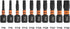 Railer Tamper Proof Torx Bit Set - Premium S2 Steel 1 Inch Impact Driver 10pc 6 Star Bit Set With A Tool Storage Bit Holder & Carabiner...