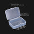 PATIKIL 6.5x4.5x2.5in Clear Storage Box with Hinged Lid, 12Pack Plastic Stackable Rectangle Organizer Container for Bead Jewelry Small Item Art Cr...