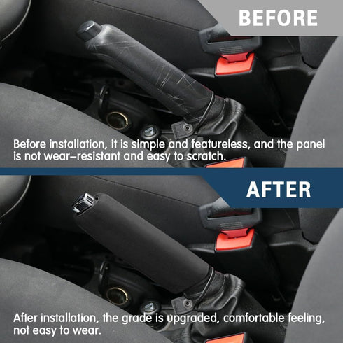 Car Handbrake Cover Gear Shift Knob Cover, Auto Comfortable Grip Silicone handbrake for Most Vehicle (Black)...