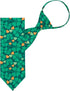 Jacob Alexander Men's Happy Saint Patrick's Day Four-Leaf Clover Hearts Pattern Pre-Tied Zipper Neck Tie - Green...