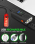 Victoper Bike Light, High Lumens Super Bright Bicycle Light, 6+4 Modes USB Rechargeable Bike Headlight & Tail Light Set, Waterproof Safety Bike Fr...