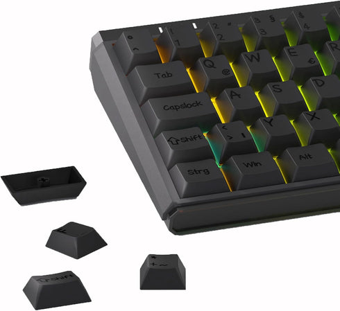 PBT German Gray Keycaps 144 Keys Cherry Profile DYE-Sub Custom Minimalist Keycaps for 60% 65% 70% 75% 100% Cherry Gateron MX Switches Mechanical K...