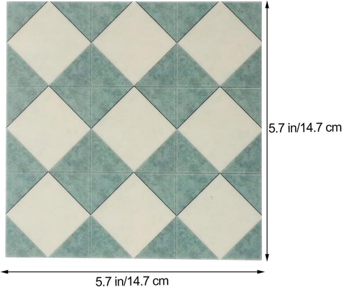 Toyvian Dollhouse Mosaic Floor Tile Miniature Kitchen Bathroom Flooring Wallpaper Mini Floorboard Doll House Assesseries Decorations...