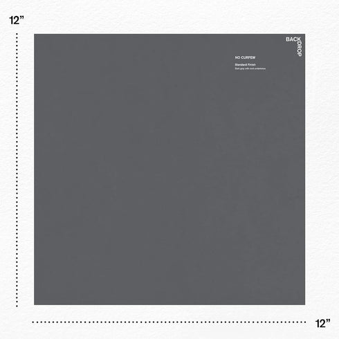BACKDROP Premium Interior Paint Large Adhesive Paint Swatch NO CURFEW - Dark Gray With Cool Undertones 12" x 12" Color Sample...