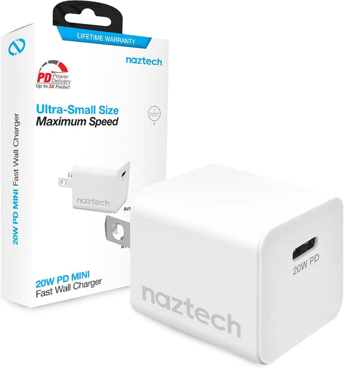 20W USB-C Fast Wall Charger Mini Compact Portable Power Delivery Charging Adapter Block Compatible for iPhone 15/14/13 Galaxy S24/S22 & More - Whi...