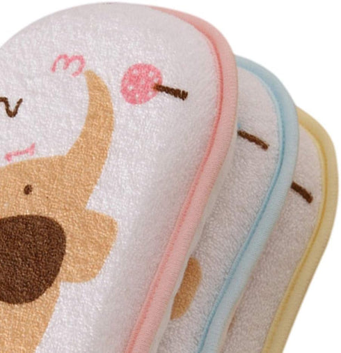 Lurrose 3PCS Baby Bath Sponge Cartoon Elephant Soft Cotton Scrubber Bath Brush Rubbing Towel for Toddler Infant (Mixed Color)...