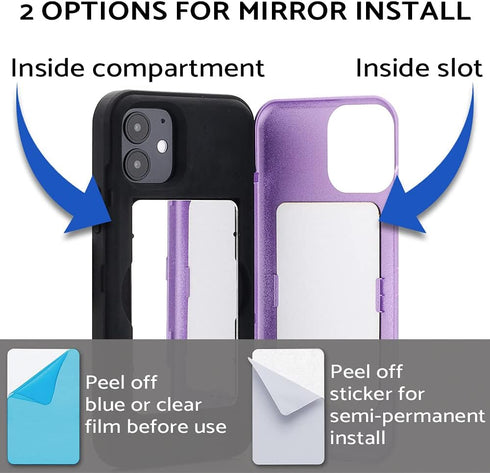 TORU CX PRO for iPhone 12 Mini Case Wallet | Protective Shockproof Heavy Duty Cover with Hidden Card Holder & Card Slot | Mirror & Wrist Strap Inc...