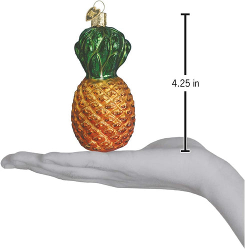 Old World Christmas Fruit Selection Glass Blown Ornaments for Christmas Tree, Pineapple...