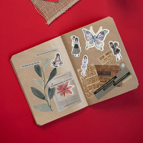 50pcs Fashion Japanese Uniform Cute Girls Stickers for Journaling Supplies?Hand Drawn Oil Painting Illustration Sticker for Bullet Journaling Supp...