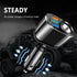 4-in-1 Fast Car Charger for QC3.0+PD+2.4A+Cigarette Lighter,Car Cigarette Lighter USB Charger with LED Digital Display,Universal Car Charger Adapt...