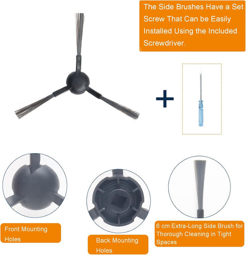 Replacement Parts for Dreame L20 Ultra / L30 Ultra Robot Vacuum Cleaner, 1 Main Brush, 4 Dust Bags, 4 Mop Pads, 2 HEPA Filters, 4 Side Brushes...