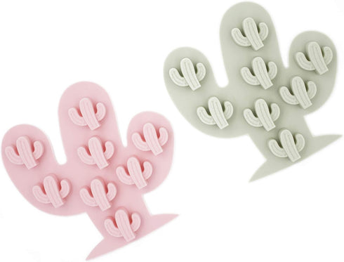 2Pcs Mini Cactus Ice Cube Tray Set Small Cacti Silicone Molds for Making Small Soap Chocolate Candy Gummy Baking Cake Jello Jelly Wax Crayon Melt...