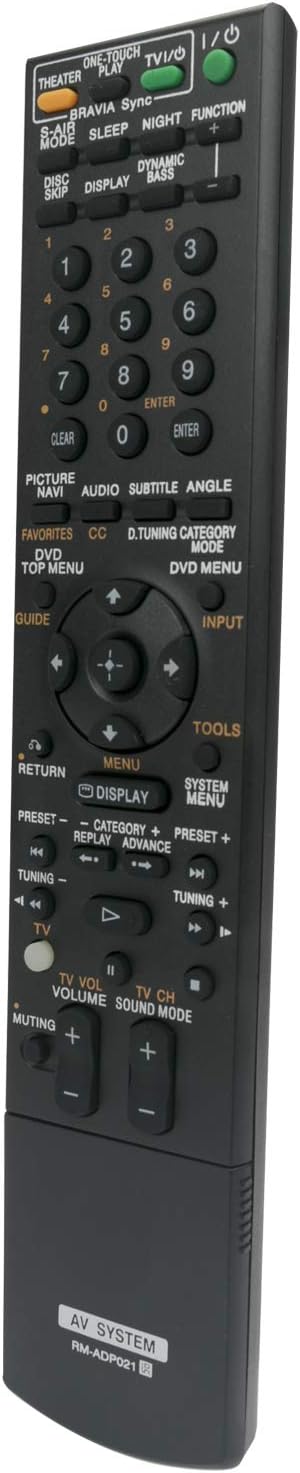 RM-ADP021 Replace Remote Control fit for Sony DVD Disc Home Theater Theatre AV Receiver System DAV-HDX675 DAV-HDX575WC DAV-HDX578W DAV-HDX678WF DA...