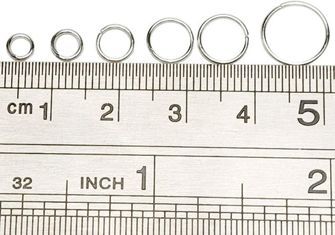 Chenkou Craft 1 Box 6 Sizes 2000pcs Open Jump Ring & Ring Jewelry Keychain Making from 4mm to 10mm with 1 pc Jump Ring Open/Close Tool and 1 pc Cl...